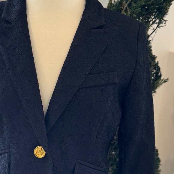 Smythe Black Lace Blazer with Gold Button - Size 10 - Picture 7 of 11